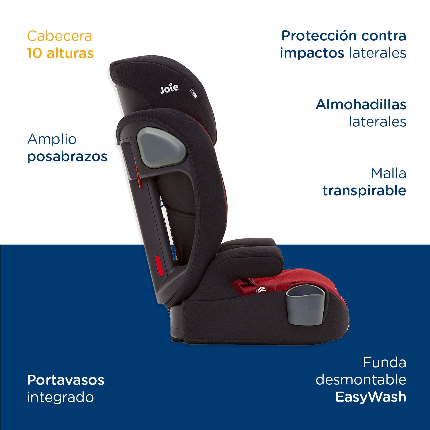 Foto 7 pulgar | Autoasiento Joie Rojo para Bebé