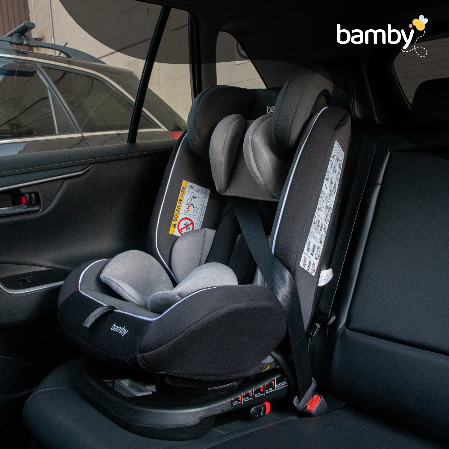 Foto 4 pulgar | Autoasiento Bamby Negro 360 con Sistema de Seguridad