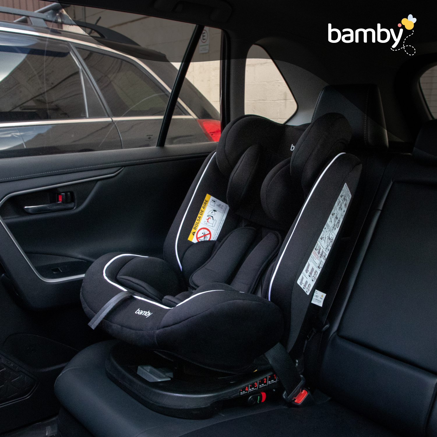 Foto 4 pulgar | Autoasiento Bamby Negro 360 con Sistema de Seguridad