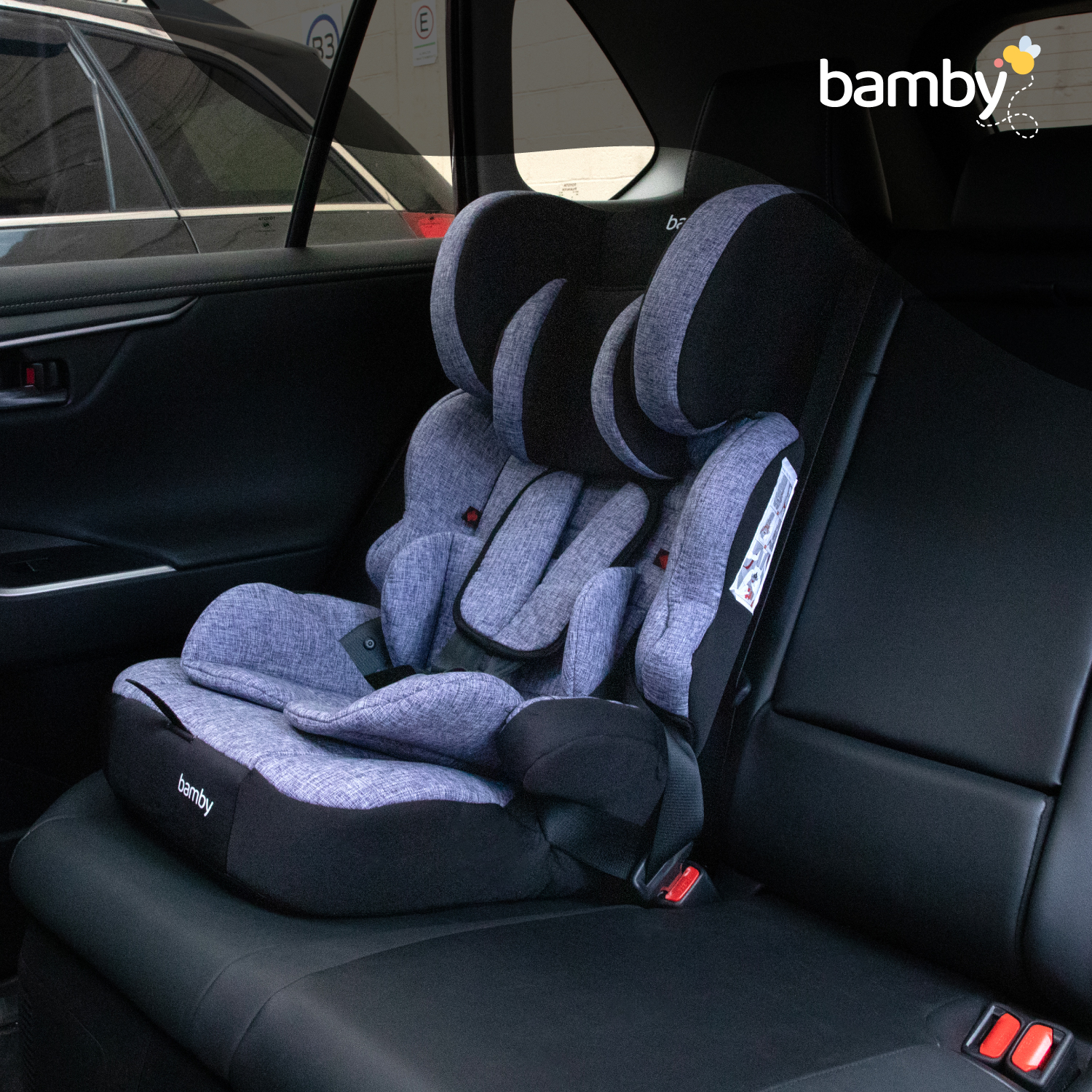 Foto 3 | Autoasiento Bamby Gris 9 Meses a 11 Años