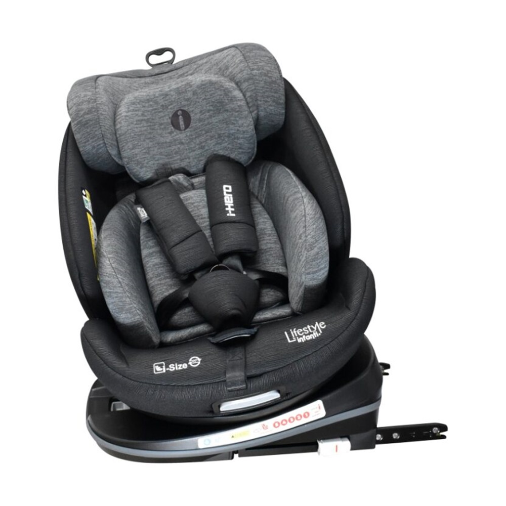 Foto 7 pulgar | Autoasiento Lisfetyle by Infanti I-Hero I-Size Negro con Gris