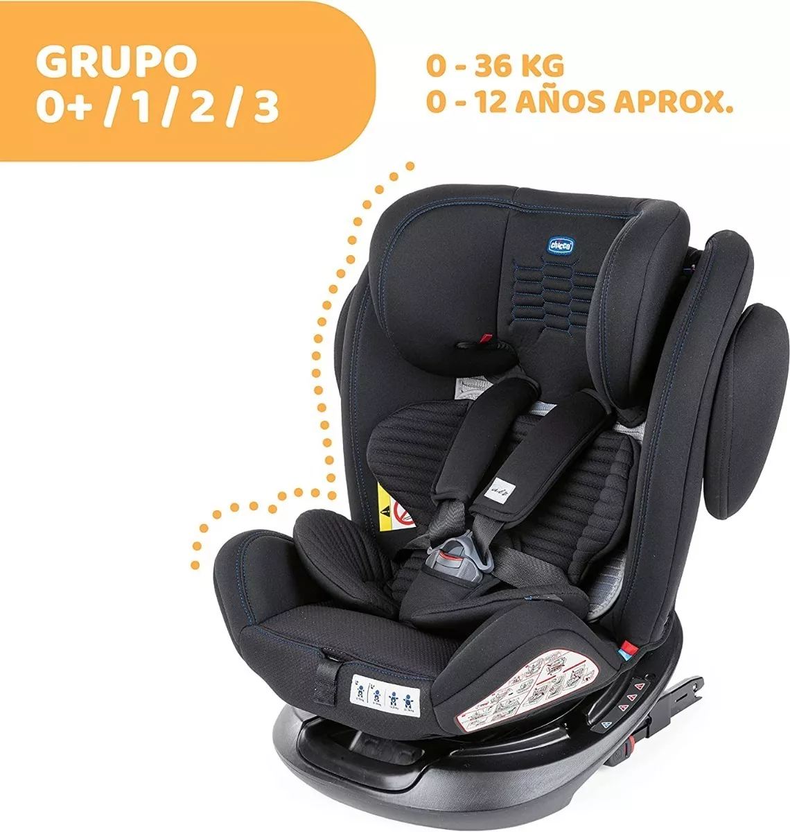 Foto 4 pulgar | Autosiento Para Bebé Chicco Unico Plus Asiento De Seguridad