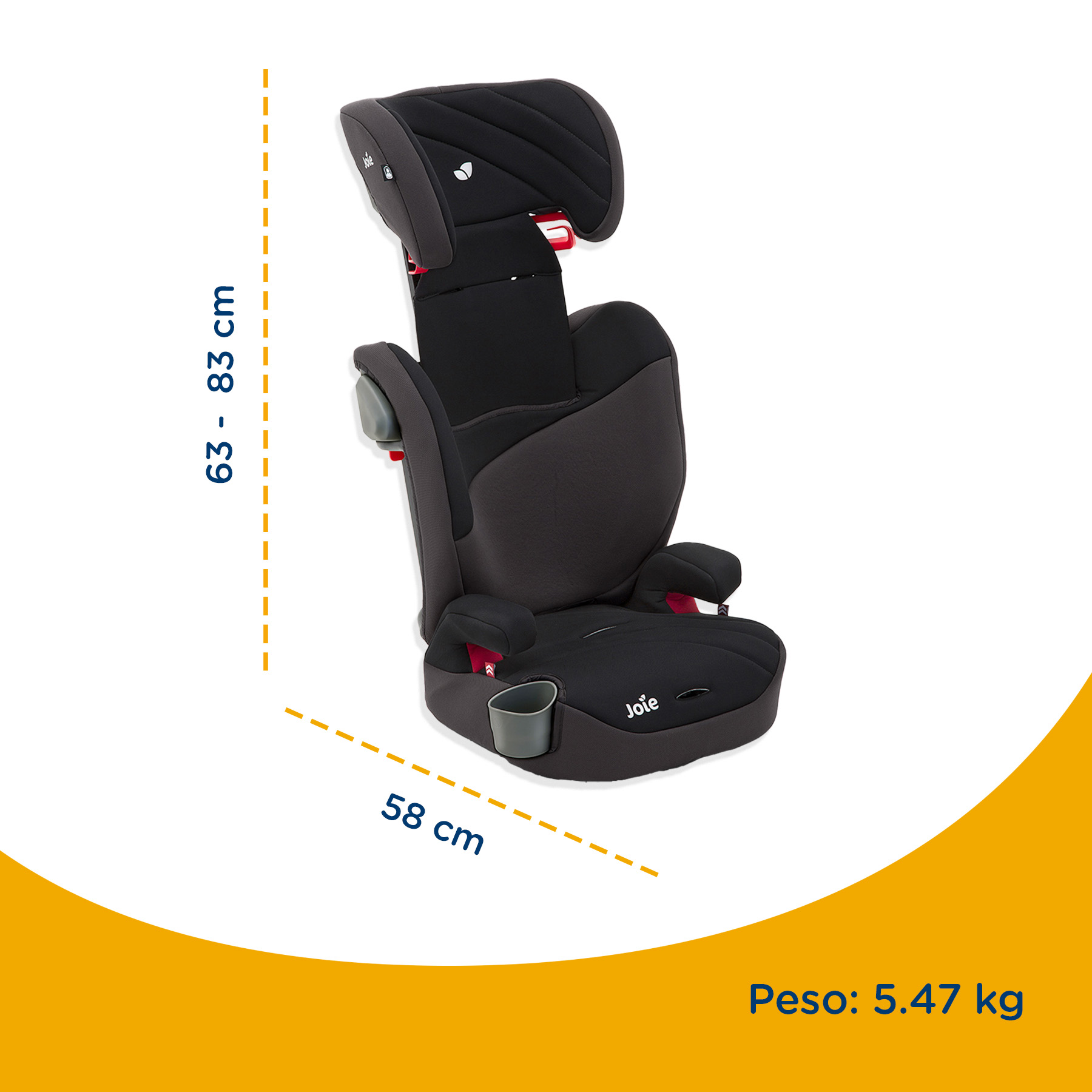 Foto 7 pulgar | Autoasiento Para Bebé Auto Joie Elevate Práctico Portátil