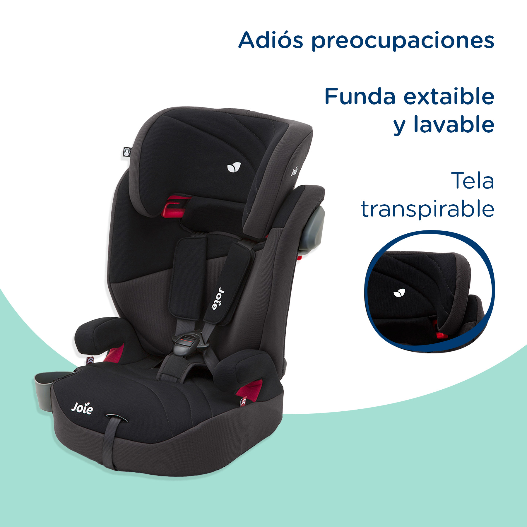 Foto 8 pulgar | Autoasiento Para Bebé Auto Joie Elevate Práctico Portátil