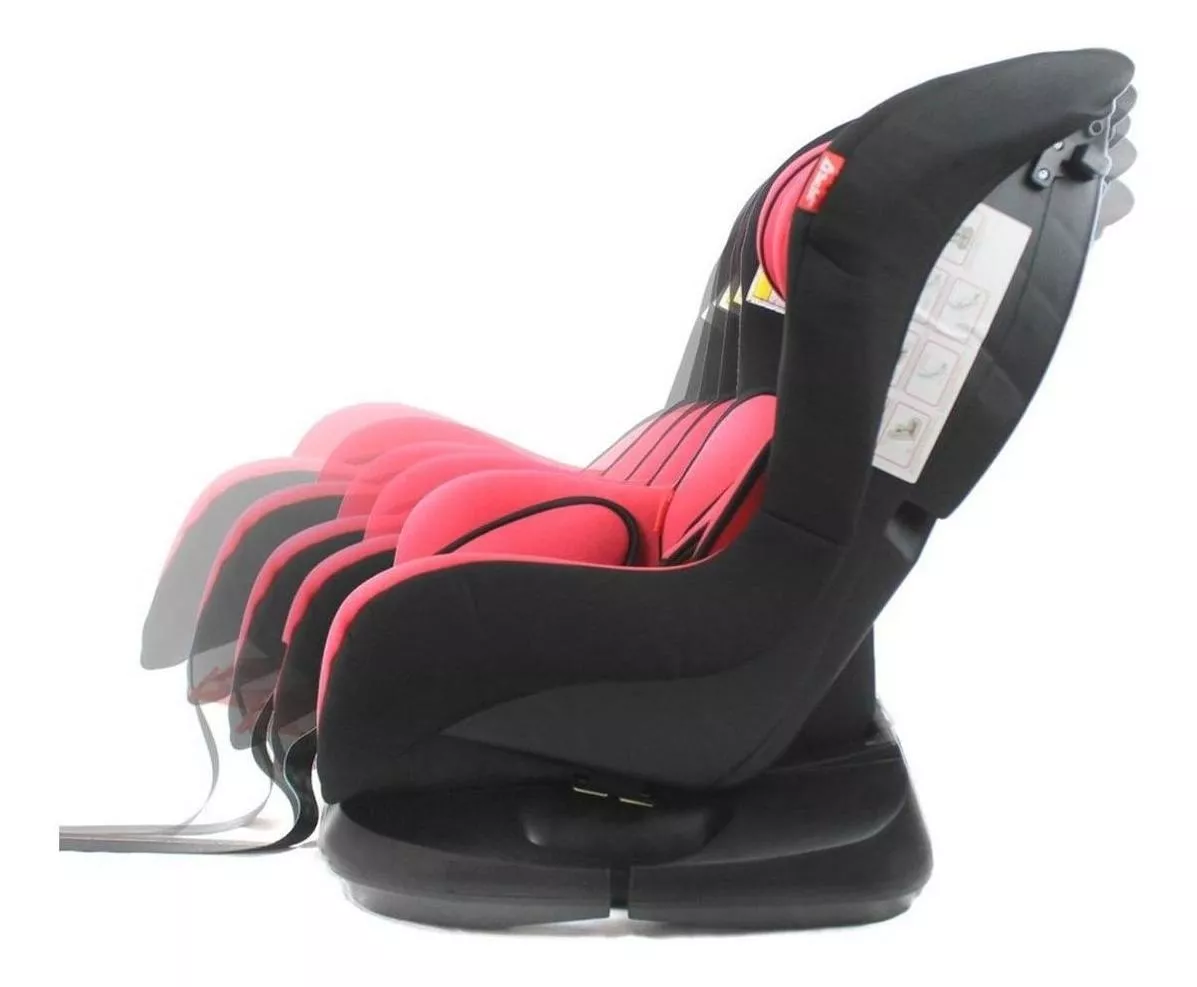 Foto 5 pulgar | Autoasiento D Bebe Rojo con Negro Lux Confort Reclinable