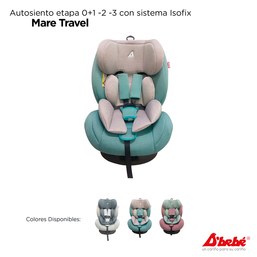 Foto 6 pulgar | Autoasiento con Isofix D'bebé Mare Travel Verde Menta