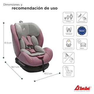 Foto 3 | Autoasiento con Isofix D'bebé Mare Travel Rosa