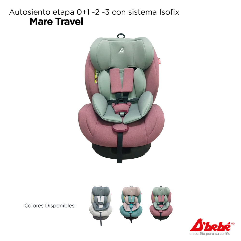 Foto 6 pulgar | Autoasiento con Isofix D'Bebé Mare Travel Rosa