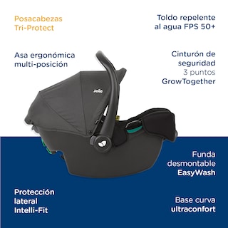 Foto 6 | Autoasiento Joie Isnug 2 Coal Práctico Portátil para Bebé