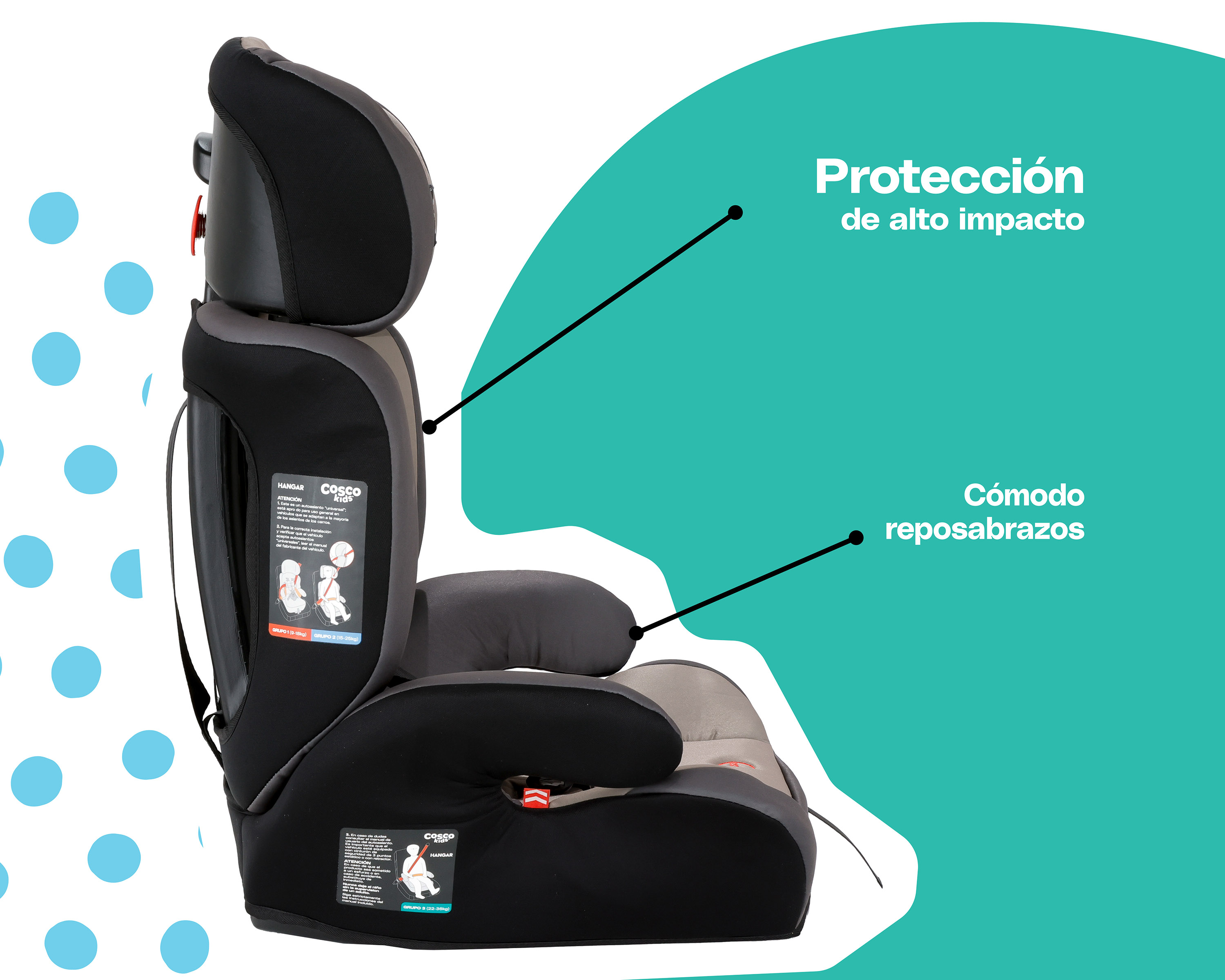 Foto 4 pulgar | Cosco Autoasiento Hangar