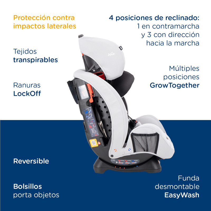 Foto 8 pulgar | Autoasiento Bebe Joie Stages Silla Expandible Carro 3 En 1 Gris Claro