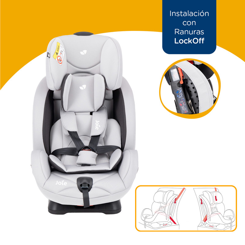 Foto 8 | Autoasiento Bebe Joie Stages Silla Expandible Carro 3 En 1 Gris Claro