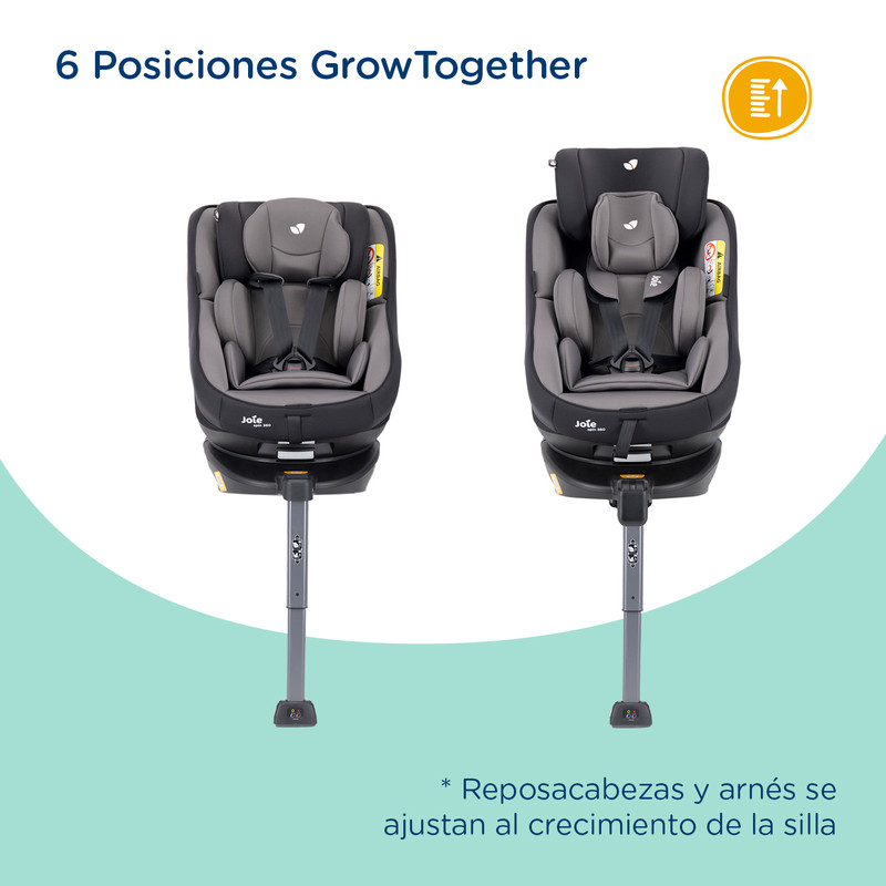 Foto 6 pulgar | Joie Autoasiento Para Bebe Spin 360 Silla Seguridad Asiento