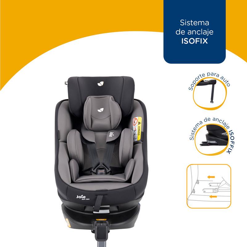 Foto 8 pulgar | Joie Autoasiento Para Bebe Spin 360 Silla Seguridad Asiento