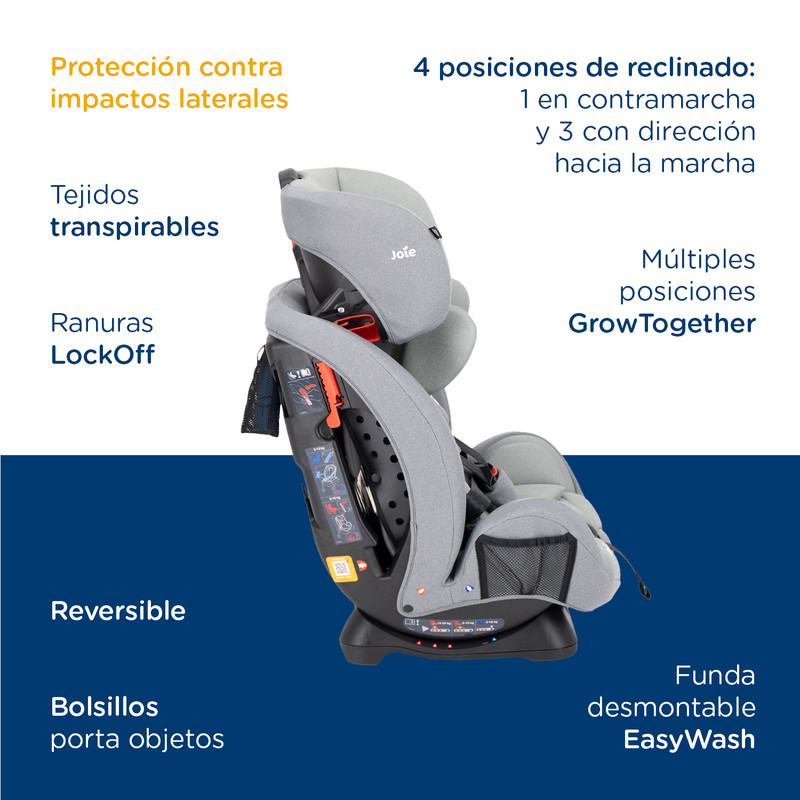 Foto 8 pulgar | Autoasiento Bebe Joie Stages Silla Expandible Carro 3 En 1 Gris Doble