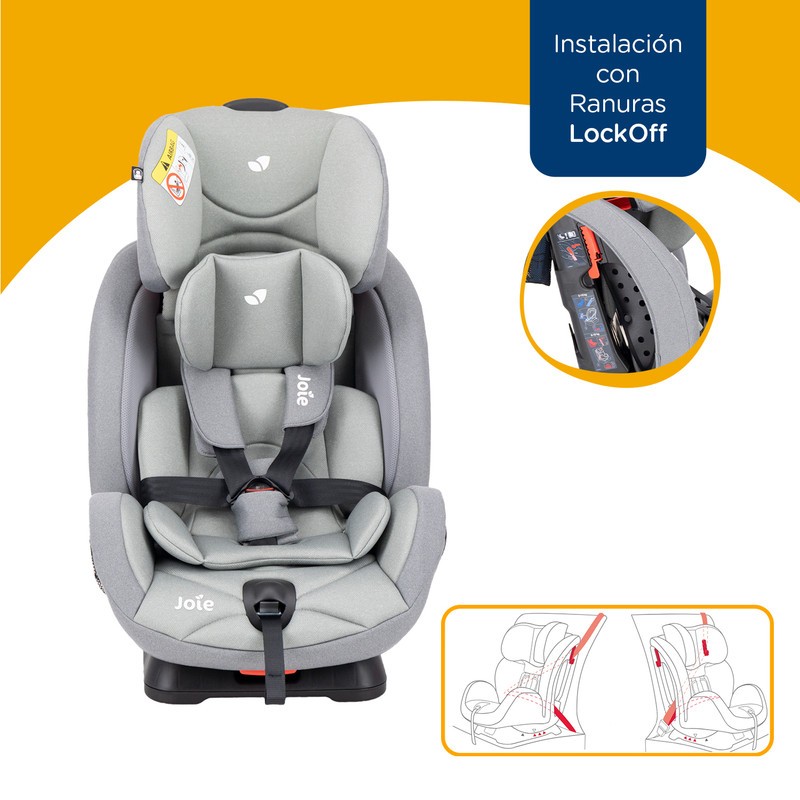 Foto 9 pulgar | Autoasiento Bebe Joie Stages Silla Expandible Carro 3 En 1 Gris Doble