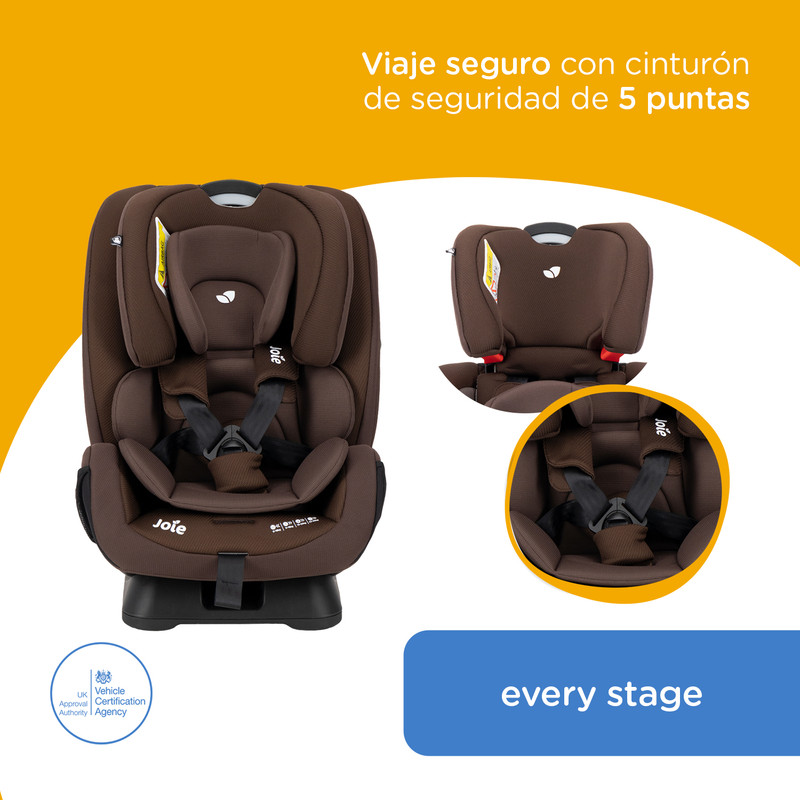 Foto 3 pulgar | Autoasiento Bebe Joie Every Stage Silla Portabebe Niño Marron