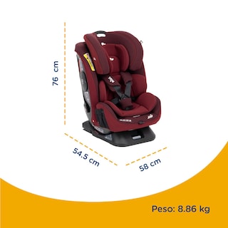 Foto 4 | Autoasiento Bebe Joie Every Stage Fx Silla Portabebe Carro Rojo