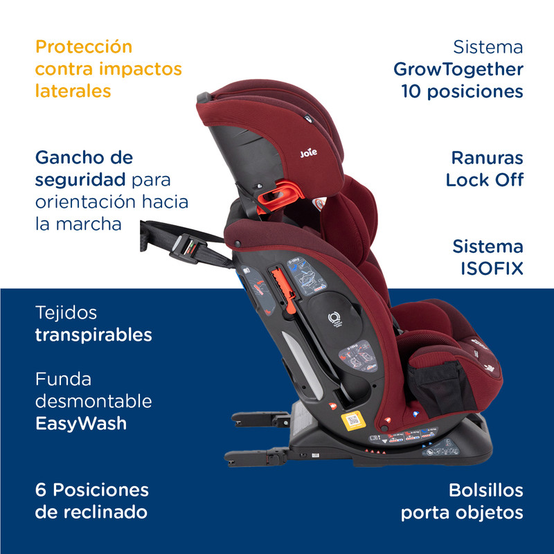 Foto 8 pulgar | Autoasiento Bebe Joie Every Stage Fx Silla Portabebe Carro Rojo