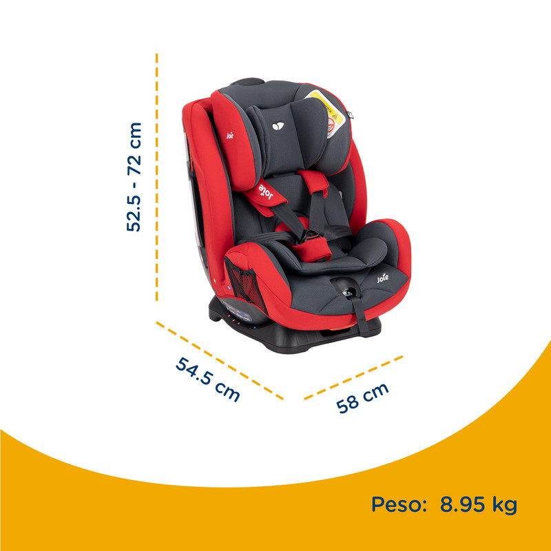 Foto 5 pulgar | Autoasiento Bebe Joie Stages Silla Expandible Carro 3 En 1 Rojo