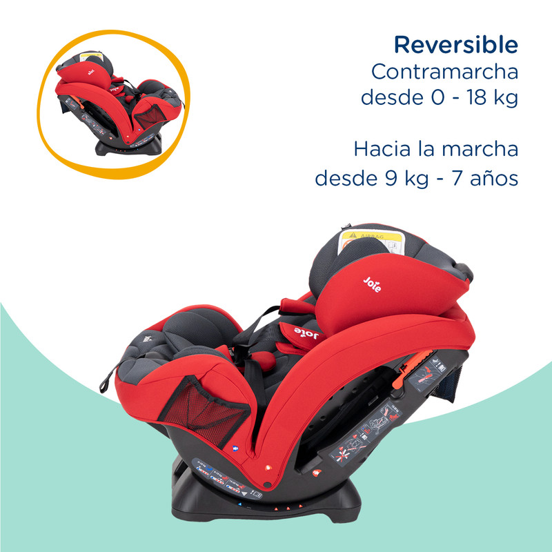 Foto 7 pulgar | Autoasiento Bebe Joie Stages Silla Expandible Carro 3 En 1 Rojo