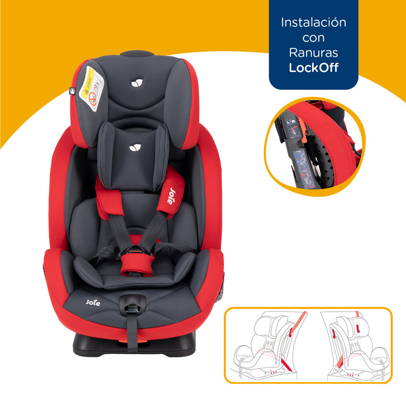 Foto 9 pulgar | Autoasiento Bebe Joie Stages Silla Expandible Carro 3 En 1 Rojo