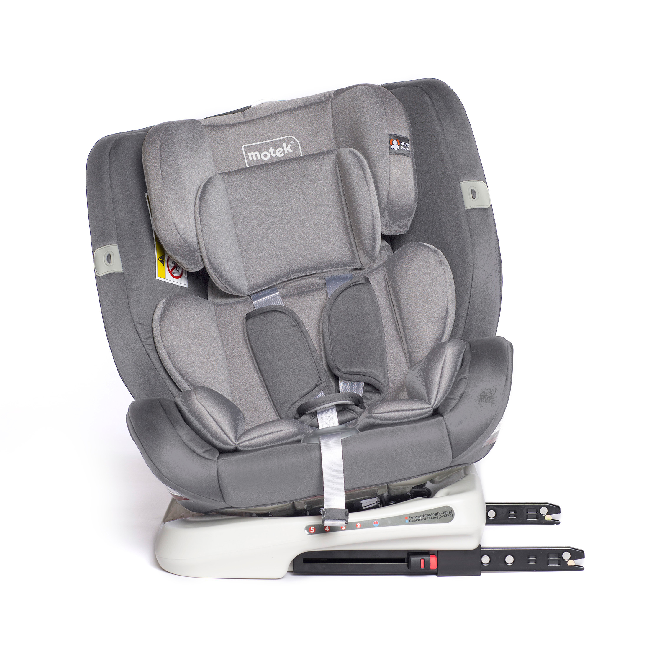 Foto 4 pulgar | Autoasiento Bebe Motek Raf Race Isofix Latch 0-36kg Giro 360