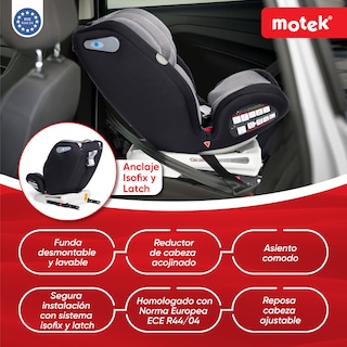 Foto 5 | Autoasiento Bebe Motek Raf Race Isofix Latch 0-36kg Giro 360