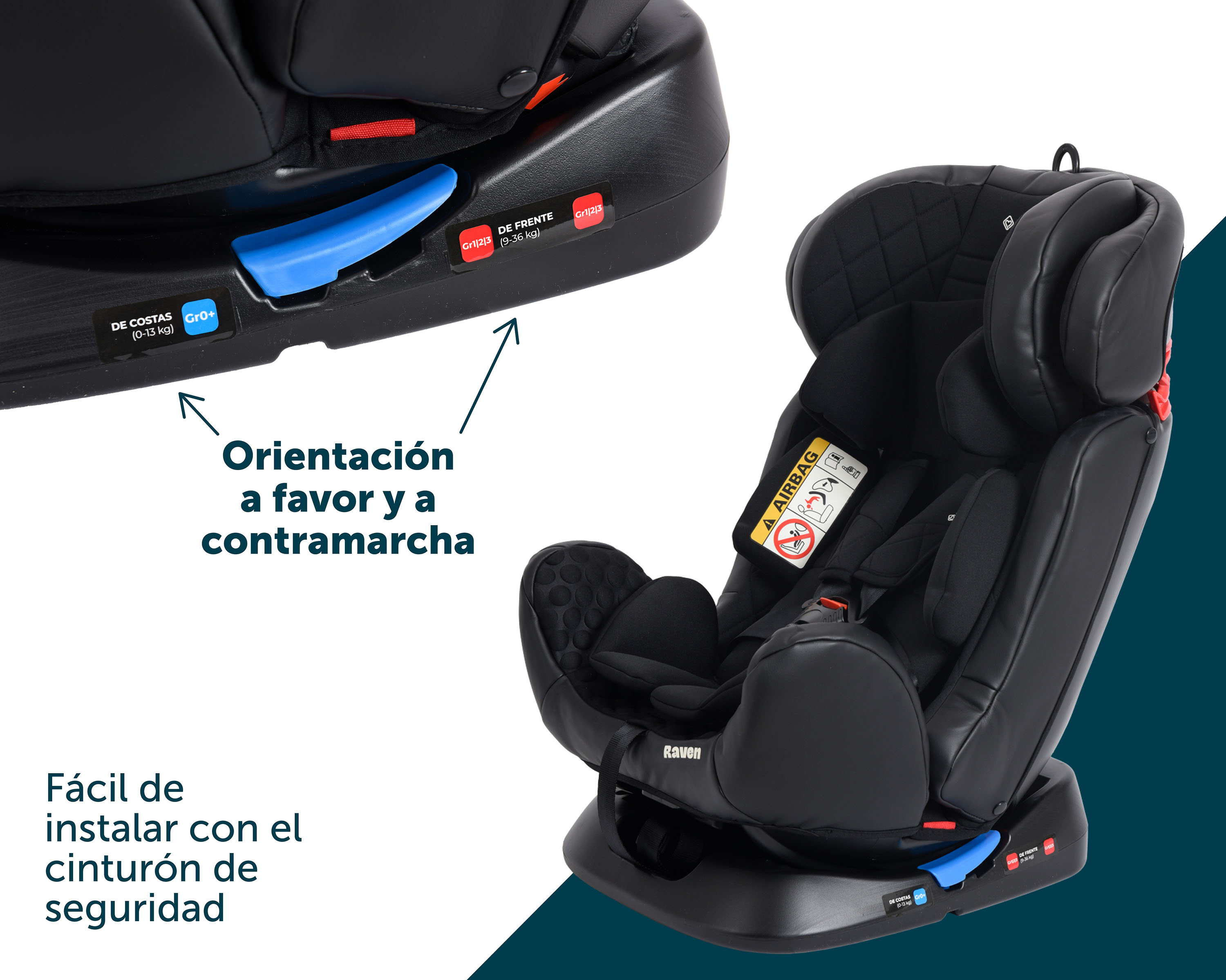 Foto 6 pulgar | Autoasiento Convertible Safety 1st Raven