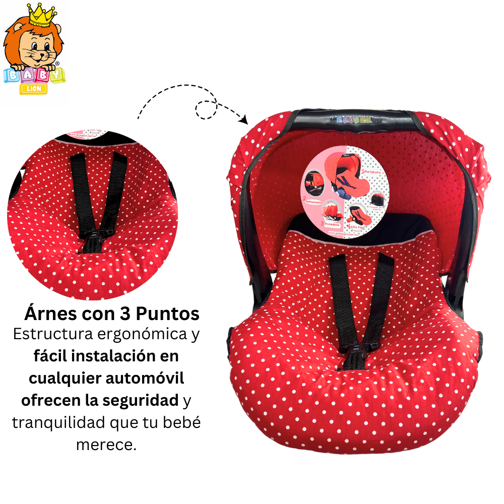 Foto 2 | Autoasiento Portabebe Promeyco Cherry Chic 3 En 1