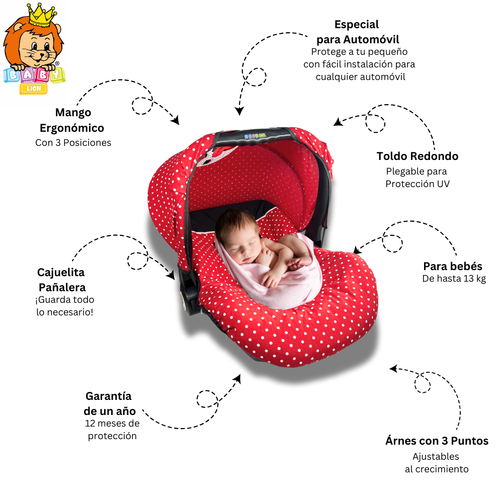 Foto 5 | Autoasiento Portabebe Promeyco Cherry Chic 3 En 1