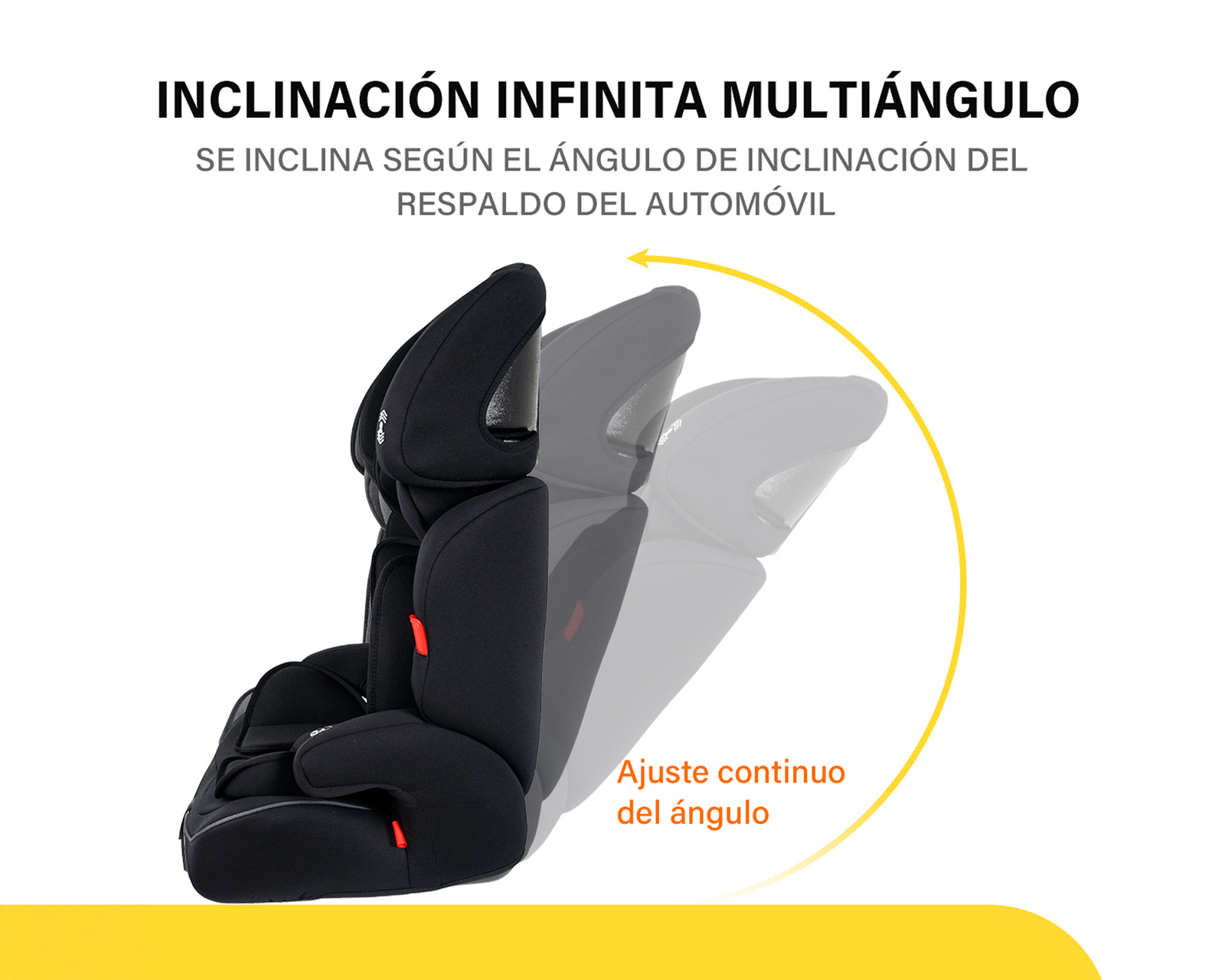Foto 8 pulgar | Autoasiento Booster Infantil Espalda Alta 6 A 12 Años Color Negro Basitex