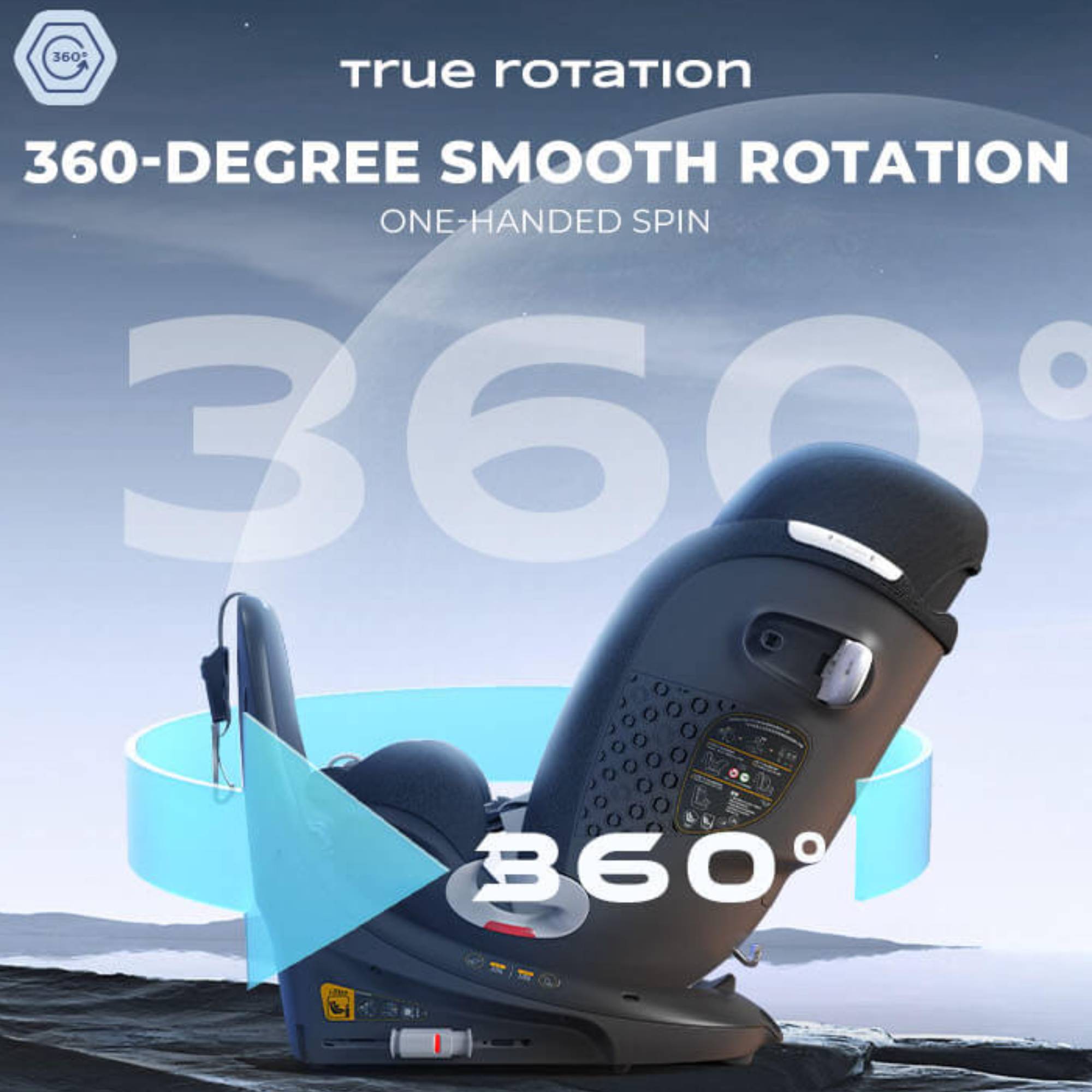 Foto 7 | Autoasiento Gb Unari 360 Isofix Latch De 0-36kg R129 Bebe