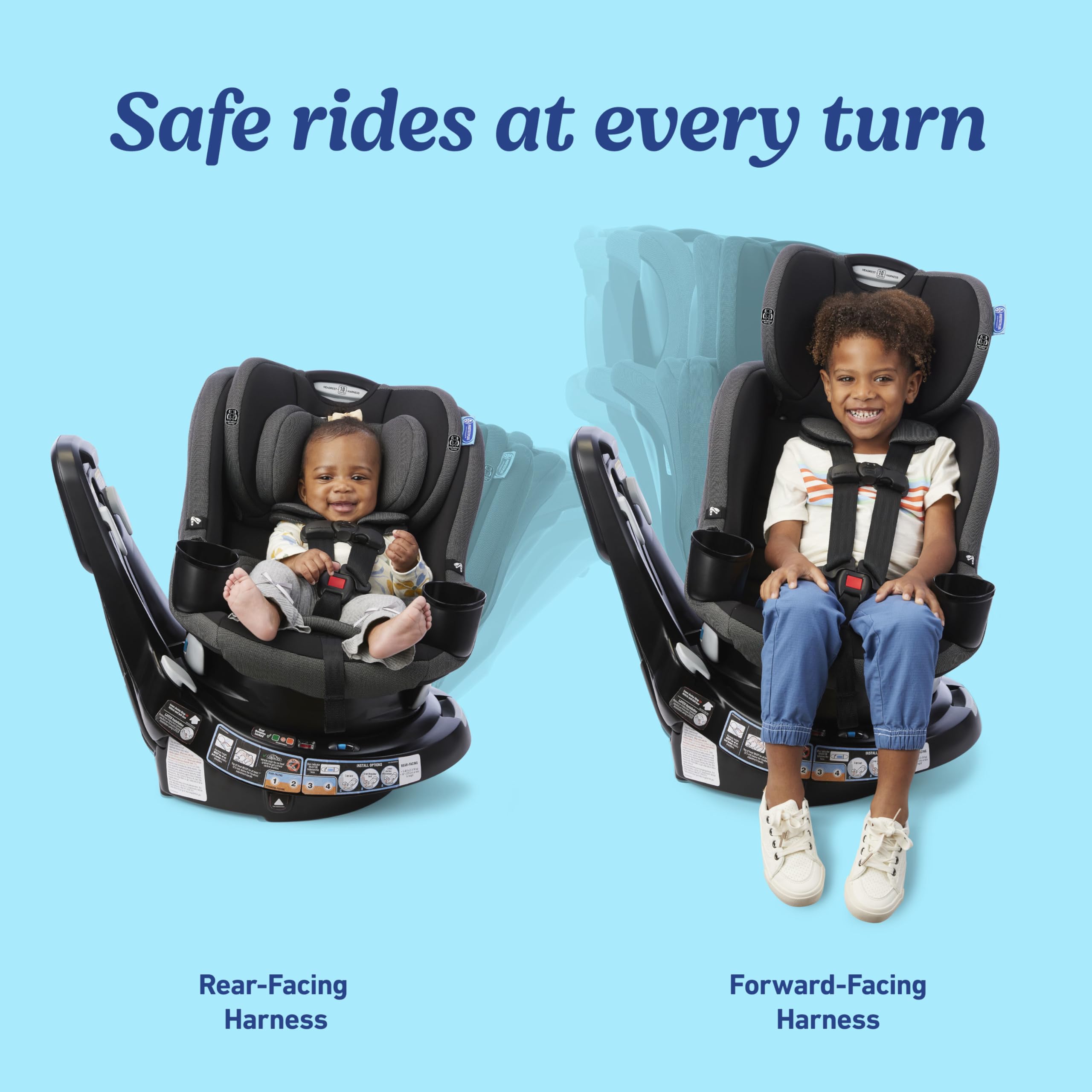 Foto 3 pulgar | Asiento De Coche Convertible Graco Easyturn 360 Solae 2 En 1 - Venta Internacional.