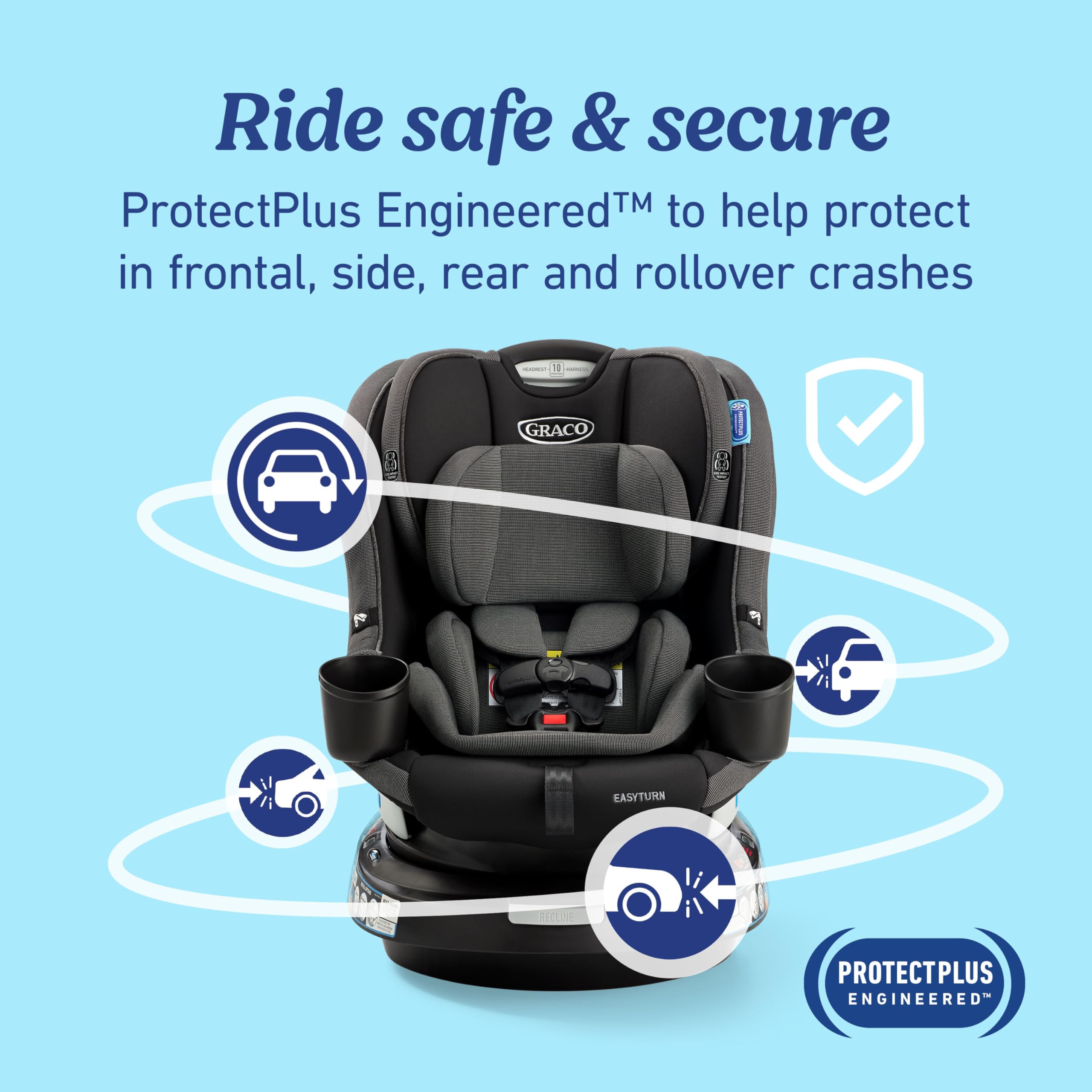 Foto 6 pulgar | Asiento De Coche Convertible Graco Easyturn 360 Solae 2 En 1 - Venta Internacional.