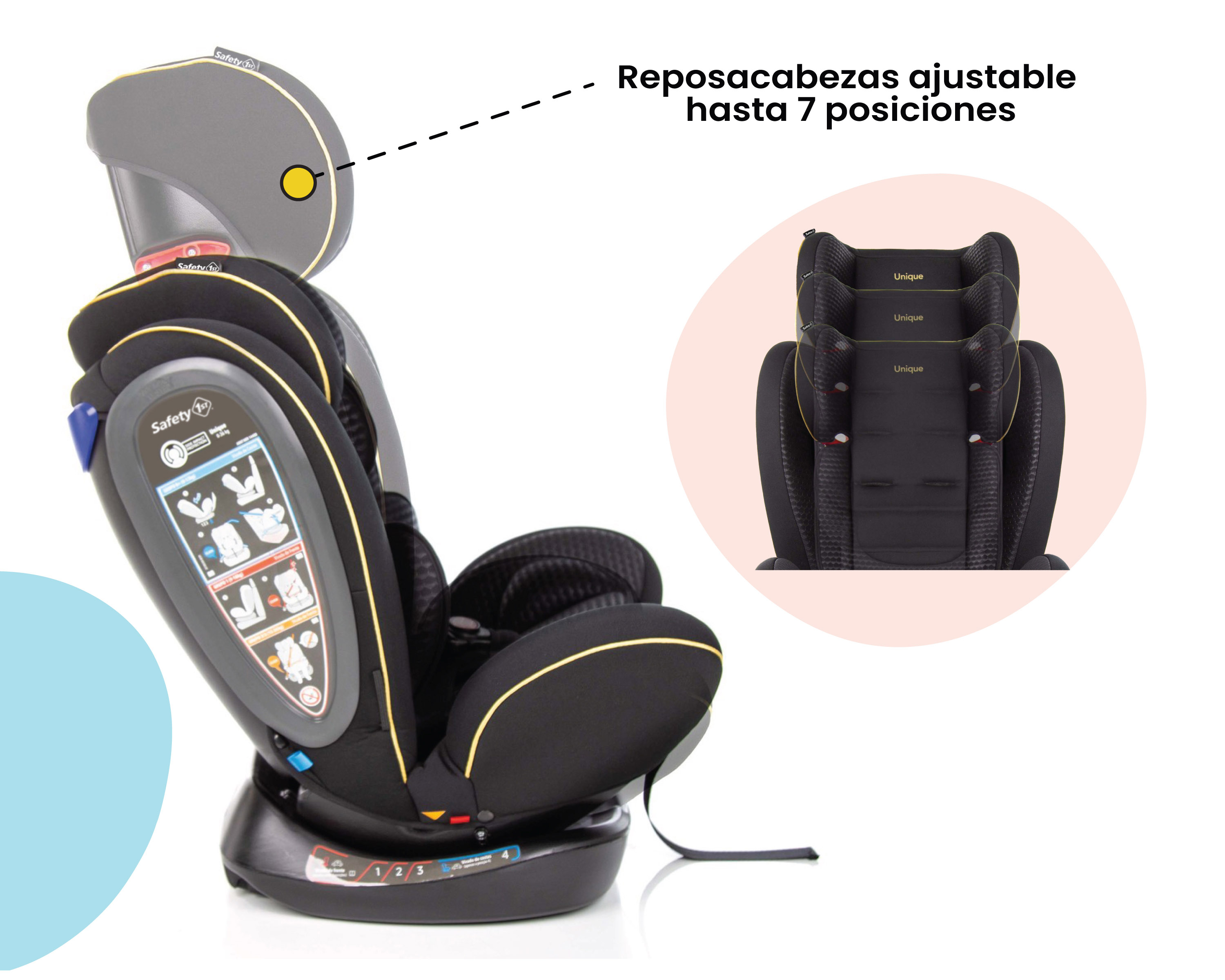 Foto 5 pulgar | Safety 1st Autoasiento Convertible Unique Comfort Gold