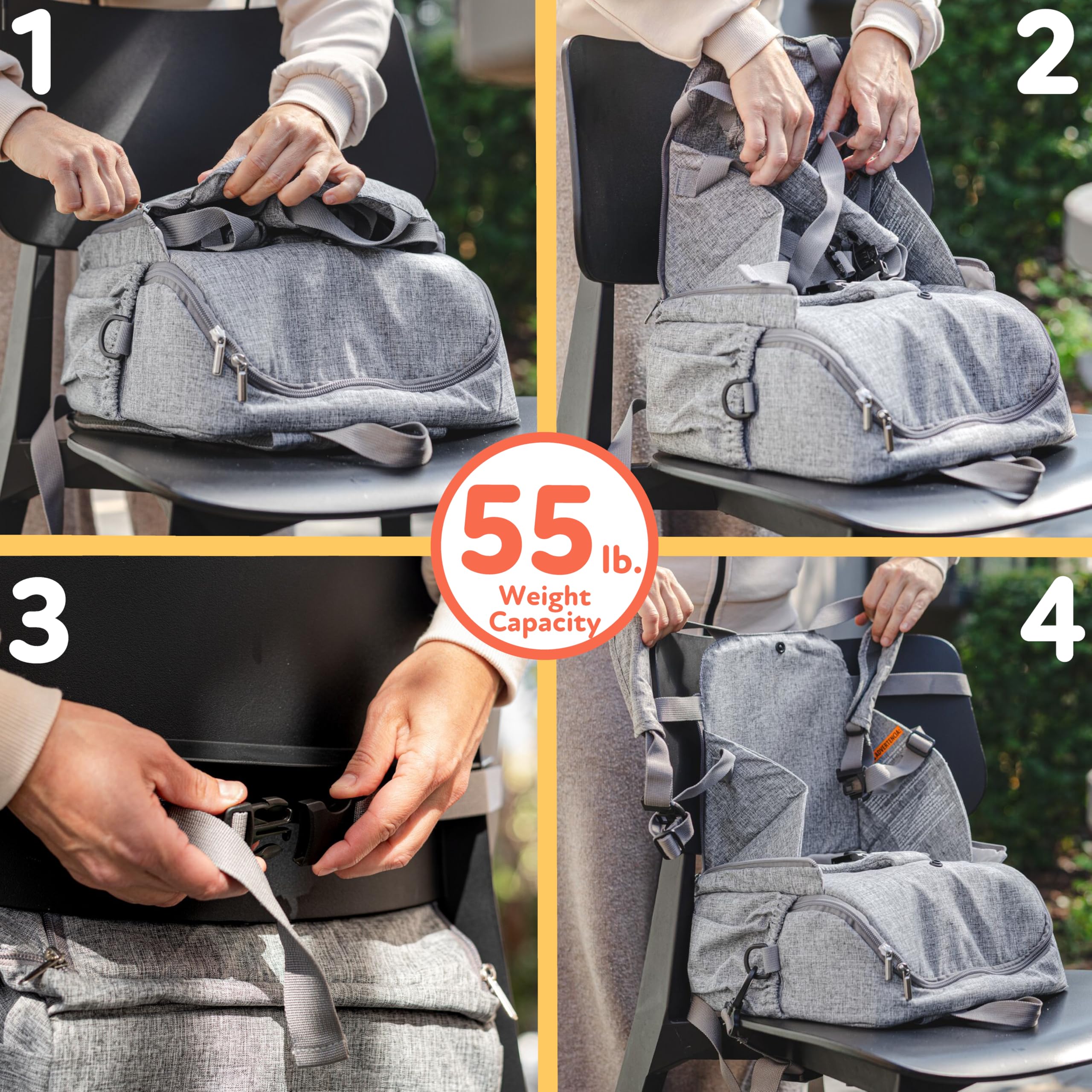 Foto 6 pulgar | Mochila Booster Seat Nuby Easy Go 2 En 1 Con Arnés De 5 Puntos - Venta Internacional.