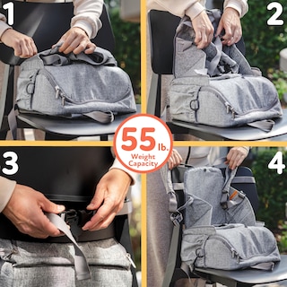 Foto 5 | Mochila Booster Seat Nuby Easy Go 2 En 1 Con Arnés De 5 Puntos - Venta Internacional.