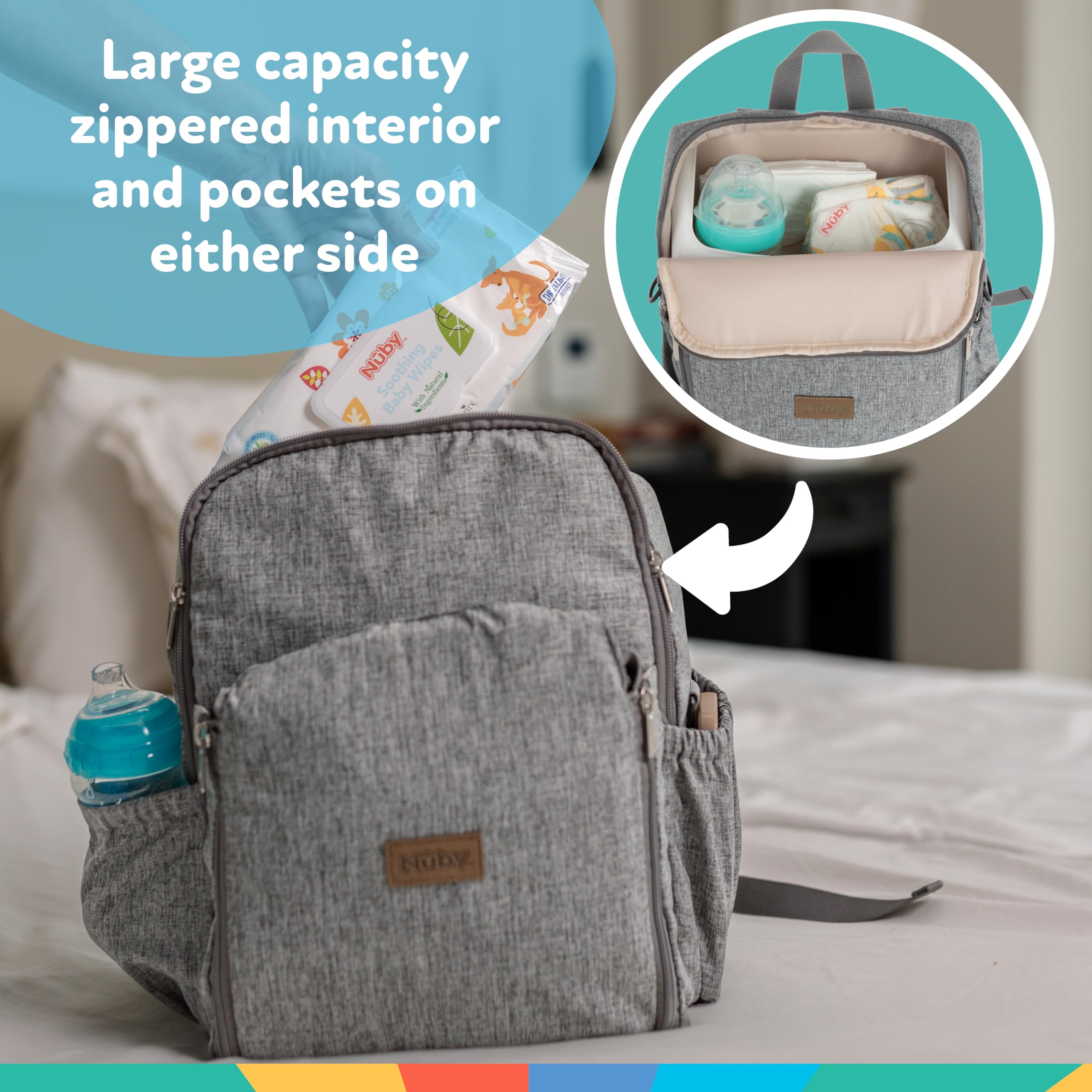 Foto 8 pulgar | Mochila Booster Seat Nuby Easy Go 2 En 1 Con Arnés De 5 Puntos - Venta Internacional.