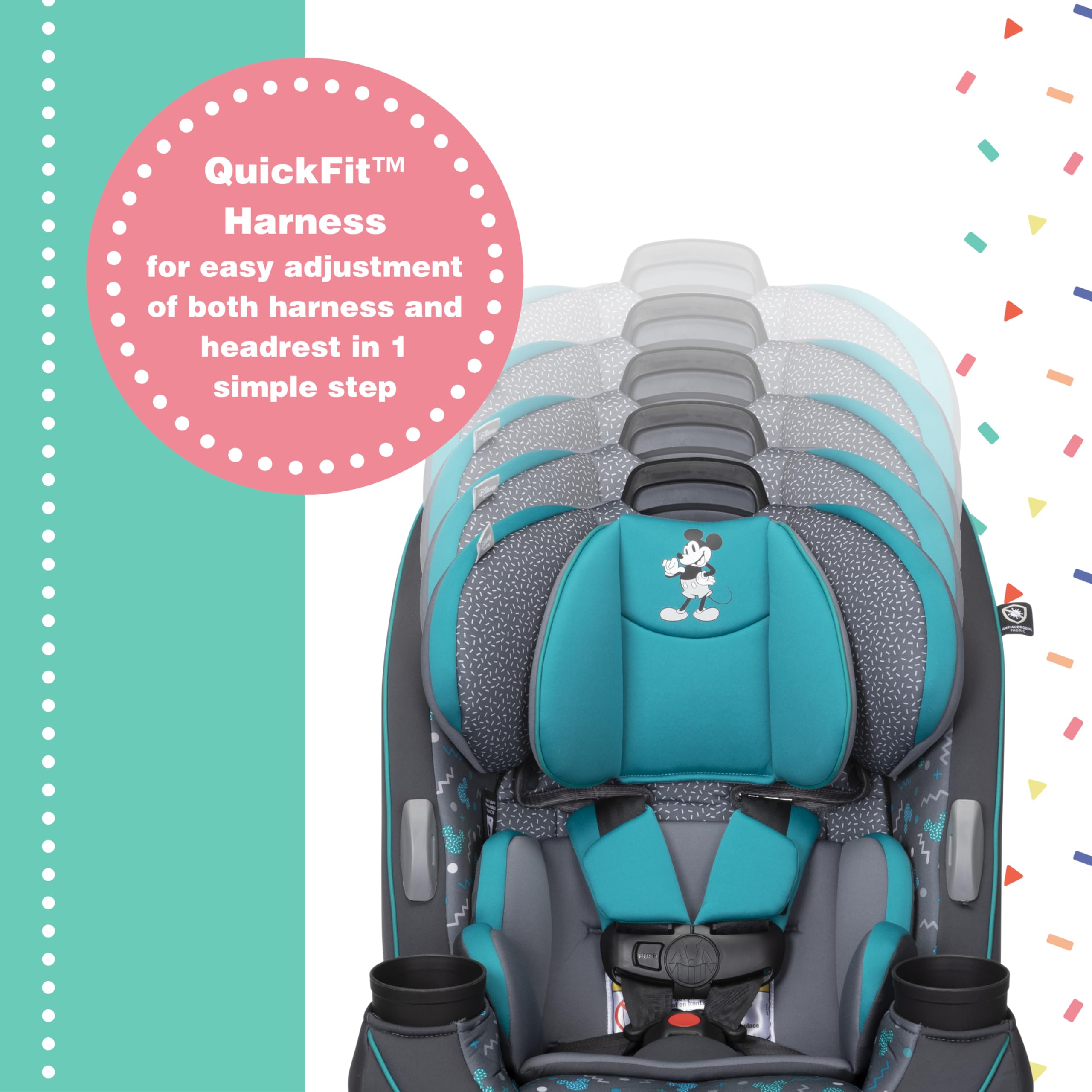 Foto 3 pulgar | Asiento De Coche Disney Baby Grow And Go Todo En Uno Mickey Sprinkle - Venta Internacional.