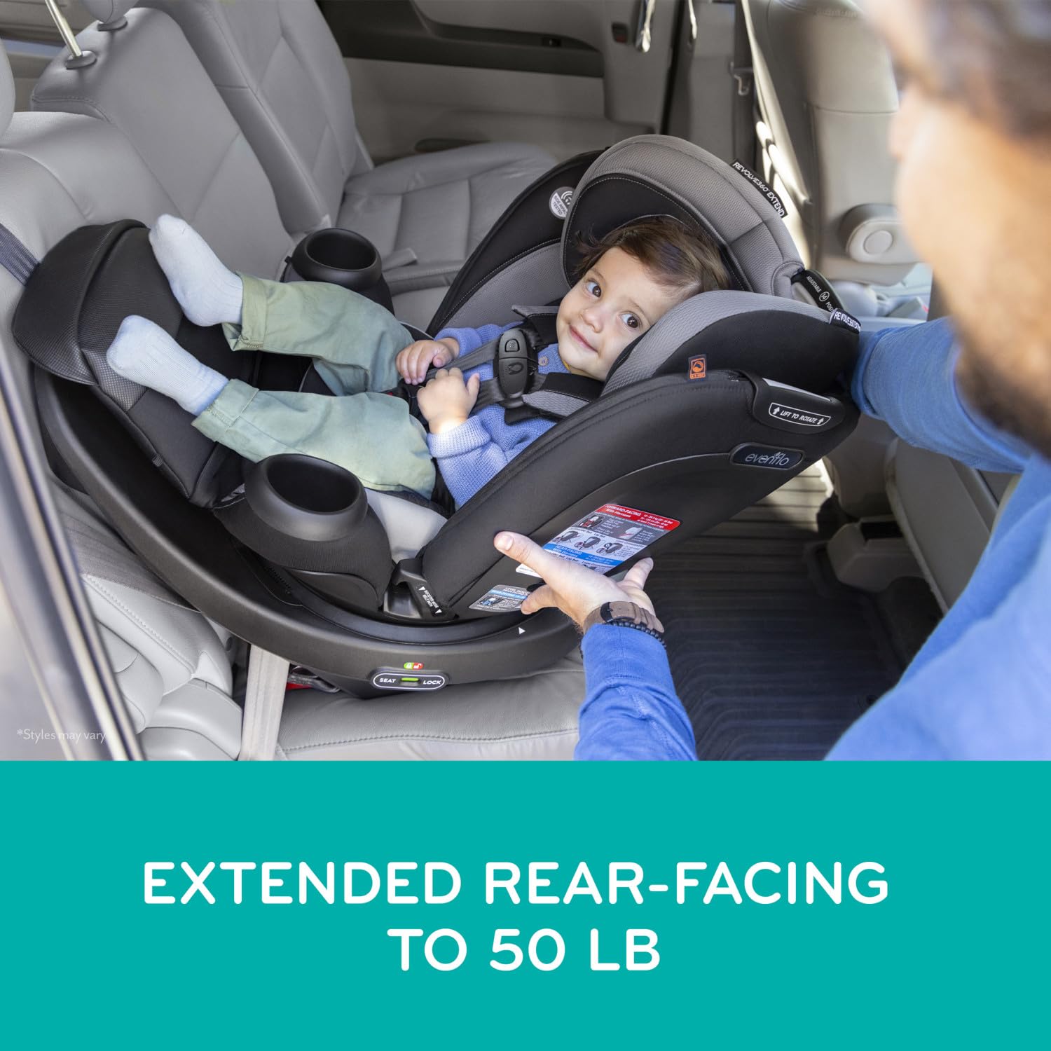 Foto 4 pulgar | Asiento De Coche Evenflo Revolve360 Extend, Todo En Uno, Giratorio - Venta Internacional.