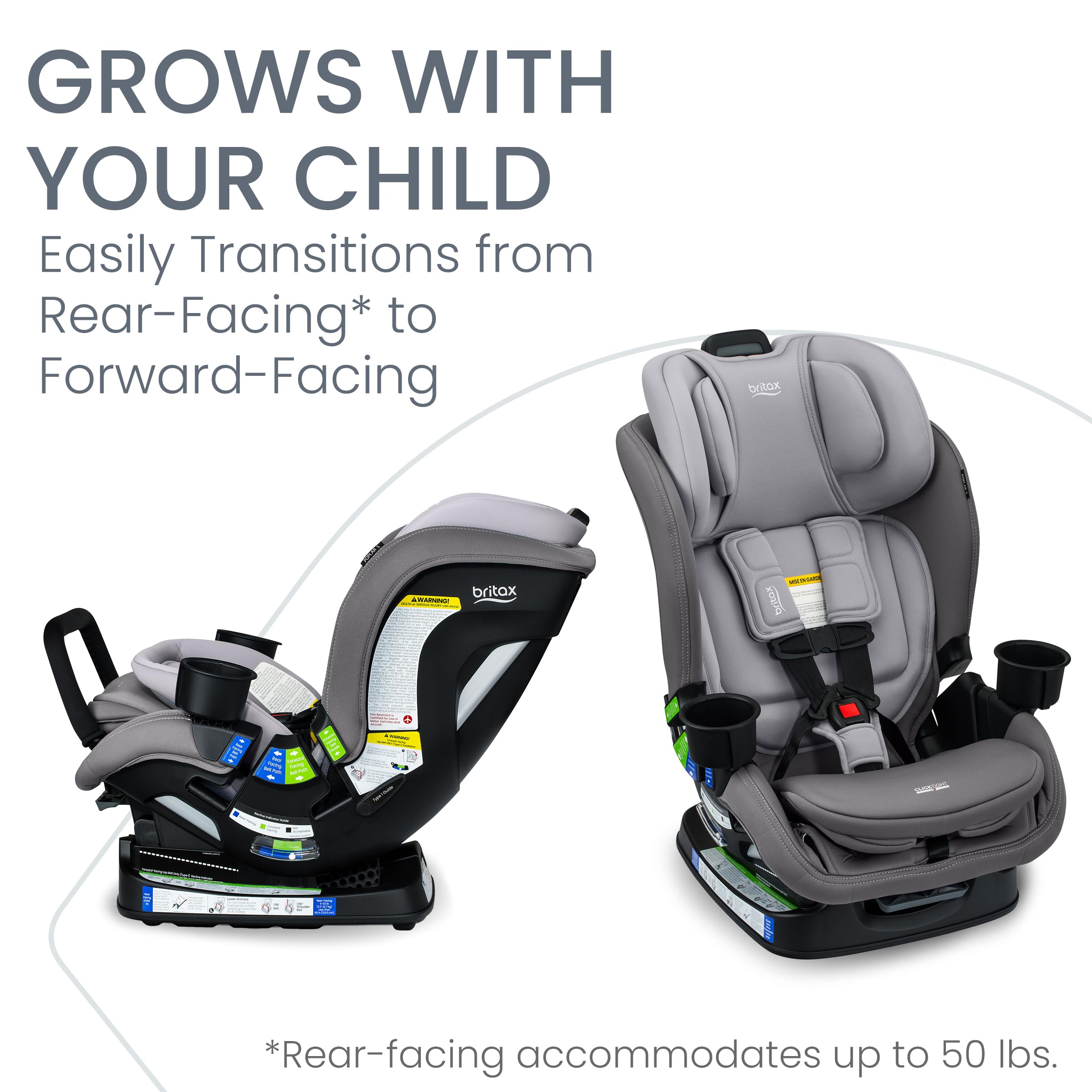 Foto 3 pulgar | Asiento De Coche Convertible Britax Poplar S Clicktight Glacier - Venta Internacional.