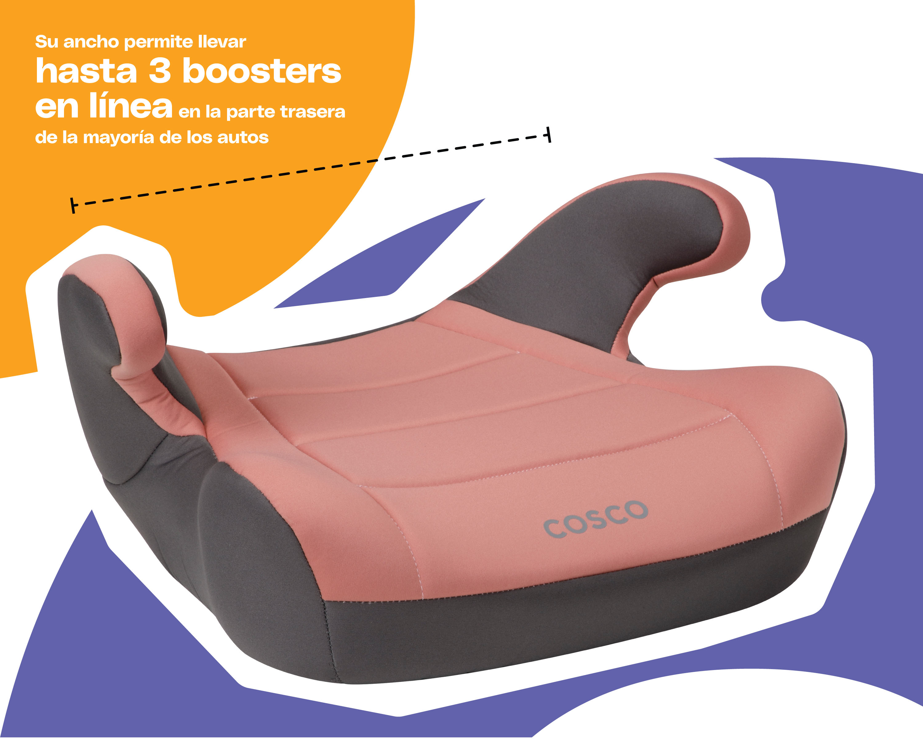 Foto 5 pulgar | Cosco Autoasiento Booster Rise Lx Cameo Rose
