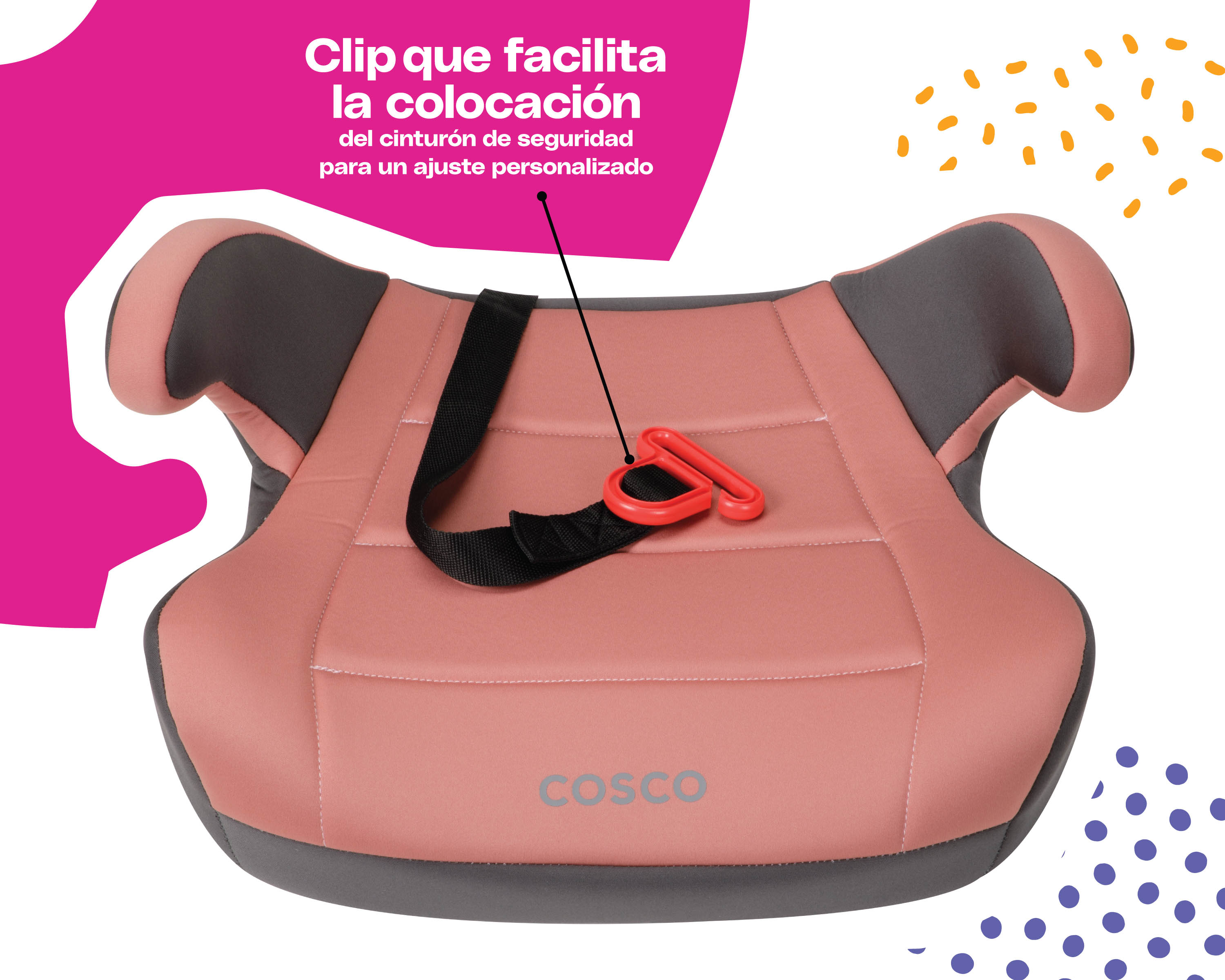 Foto 8 pulgar | Cosco Autoasiento Booster Rise Lx Cameo Rose