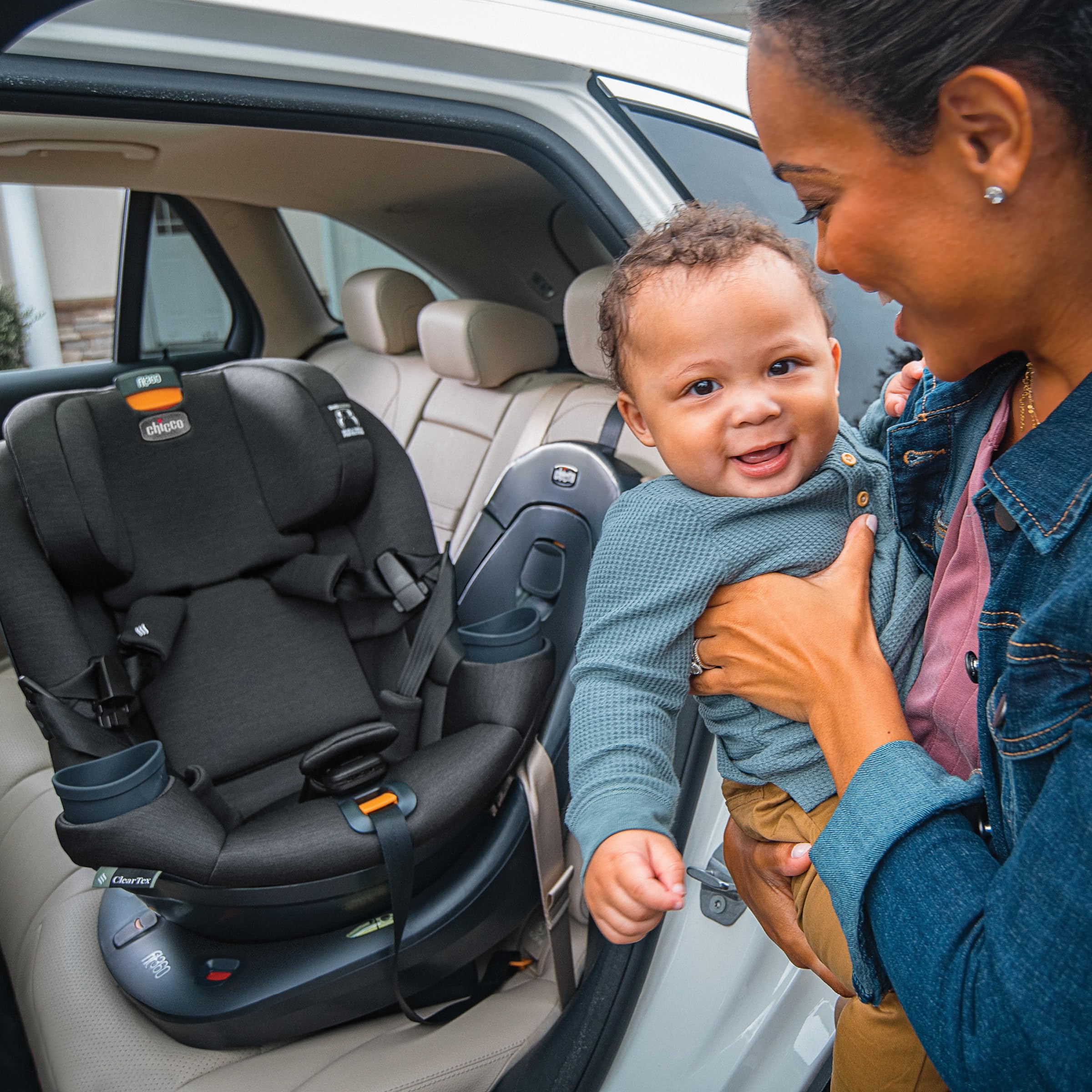 Foto 4 pulgar | Asiento De Coche Convertible Chicco Fit360 Cleartex Black - Venta Internacional.