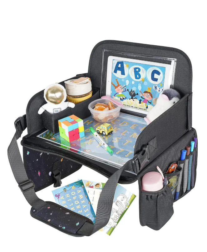 Foto 2 pulgar | Mesa Multifuncional Para Coche Con Bandeja De Viaje Niños, Mesa Bandeja Organizadora De Niños Con Soporte Para