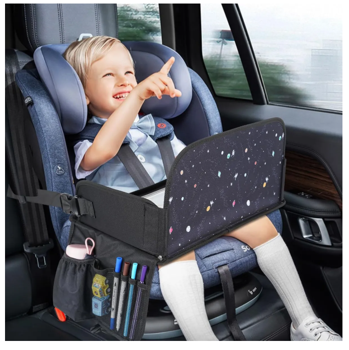 Foto 3 pulgar | Mesa Multifuncional Para Coche Con Bandeja De Viaje Niños, Mesa Bandeja Organizadora De Niños Con Soporte Para