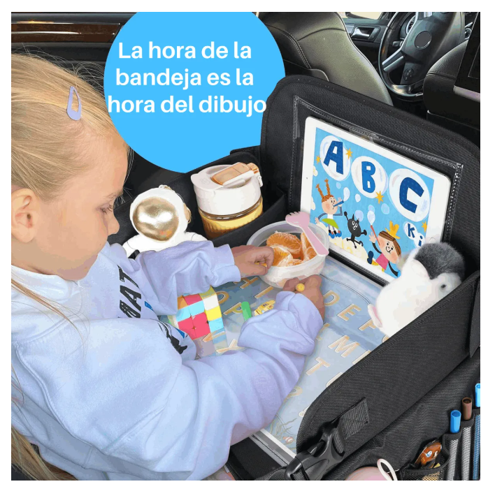 Foto 4 pulgar | Mesa Multifuncional Para Coche Con Bandeja De Viaje Niños, Mesa Bandeja Organizadora De Niños Con Soporte Para