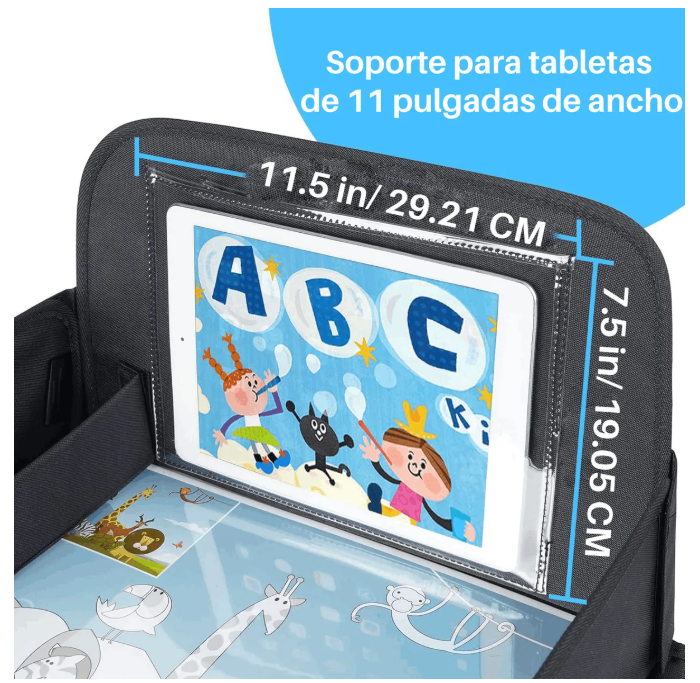 Foto 6 pulgar | Mesa Multifuncional Para Coche Con Bandeja De Viaje Niños, Mesa Bandeja Organizadora De Niños Con Soporte Para