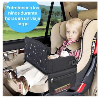 Foto 6 | Mesa Multifuncional Para Coche Con Bandeja De Viaje Niños, Mesa Bandeja Organizadora De Niños Con Soporte Para